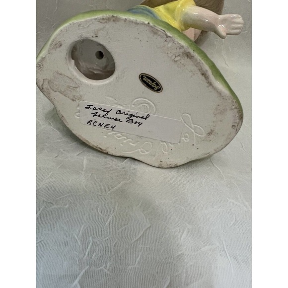 Vintage Rare Josef Originals Boy Hat Puddle Figurine Happiness Is - Picture 7 of 7